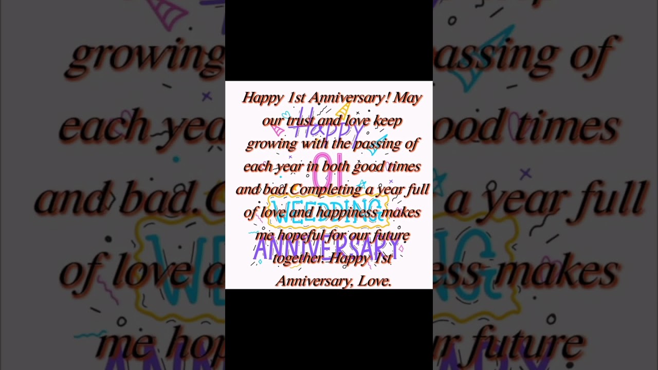 1st wedding anniversary wishes