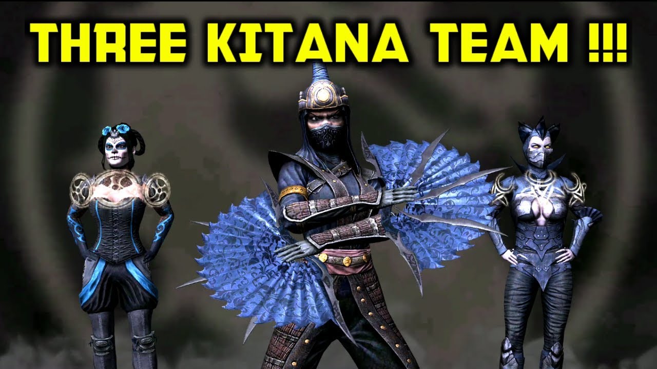 Beautiful Three Kitana Team. MKX Mobile. Unbelievable Trio. Super fun to play with Kitana. MKX 1.21