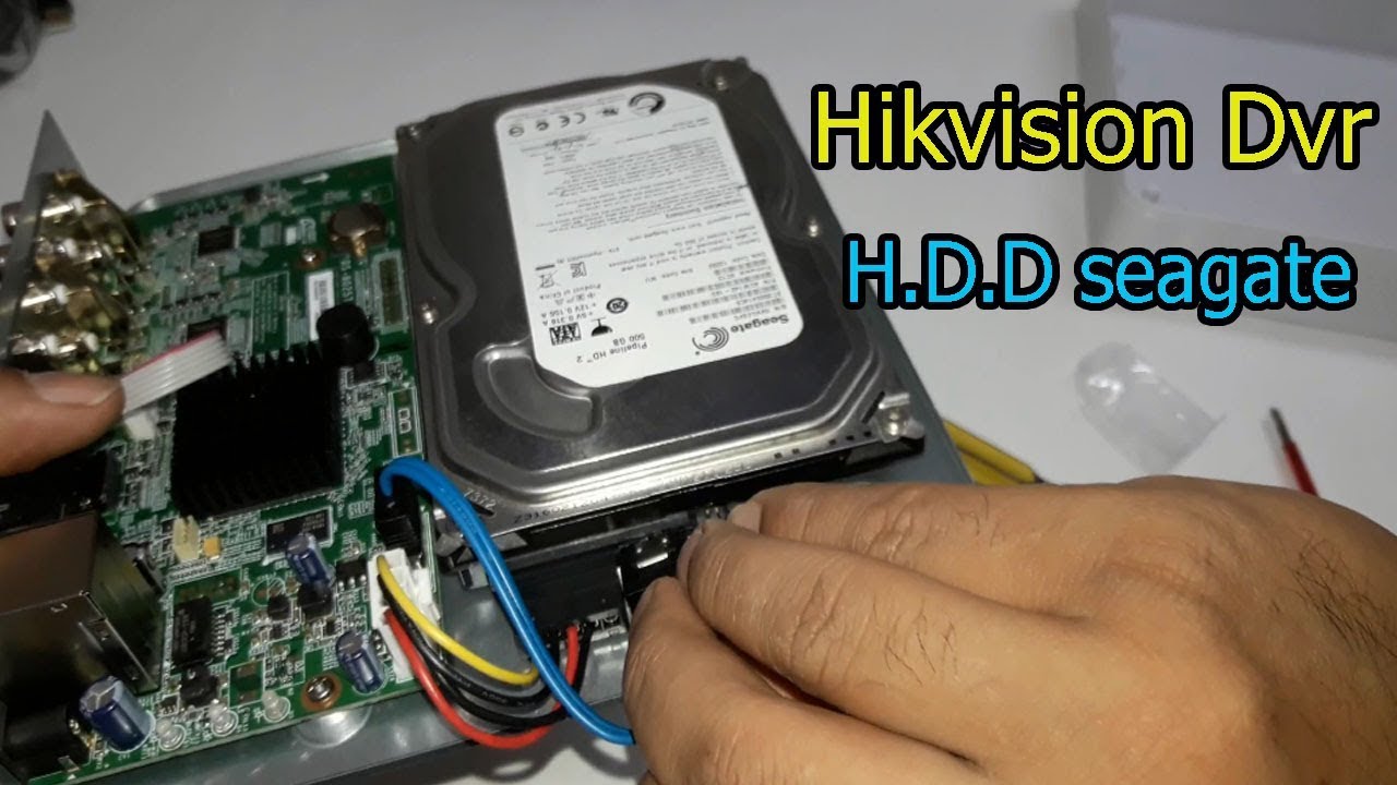 طريقة تركيب الهارد في الدي في ار  كاميرات المراقبة hikvision dvr