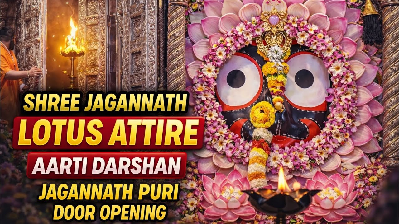 Shree Jagannath Padma Besha Darshan 🌸 🙏🏻| Morning Aarti & Puri Temple Door Opening✨| Jagannath dham 