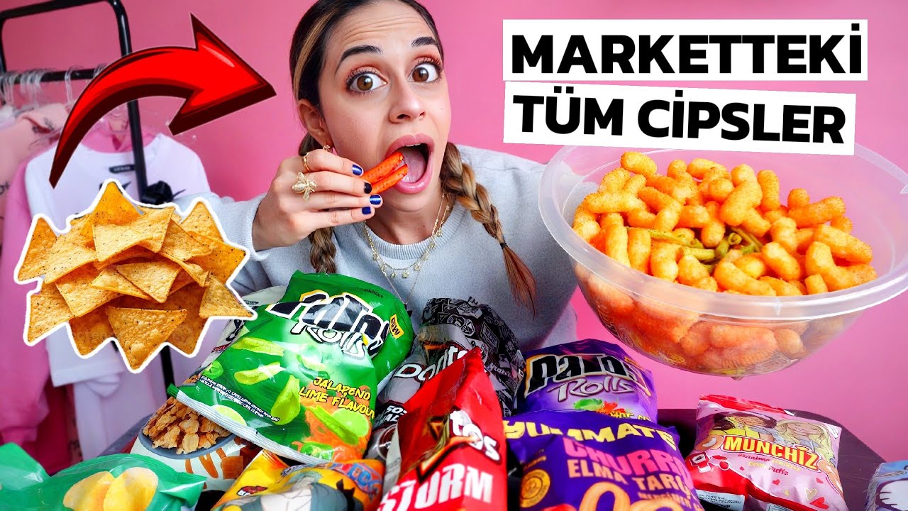 MARKETTEKİ TÜM CİPSLERİ DENEDİM (MANTARLI CİPS,JALAPENO CİPS) 