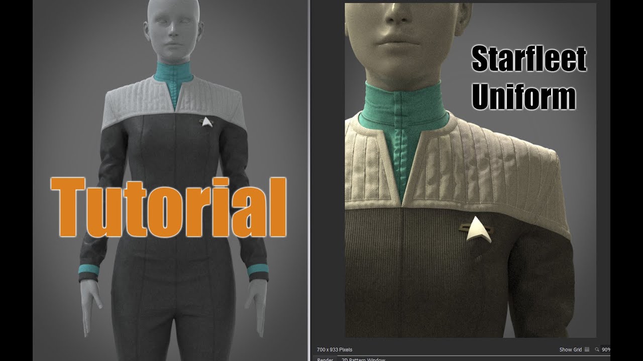 Starfleet Uniform - Marvelous Designer/Clo3d Tutorial