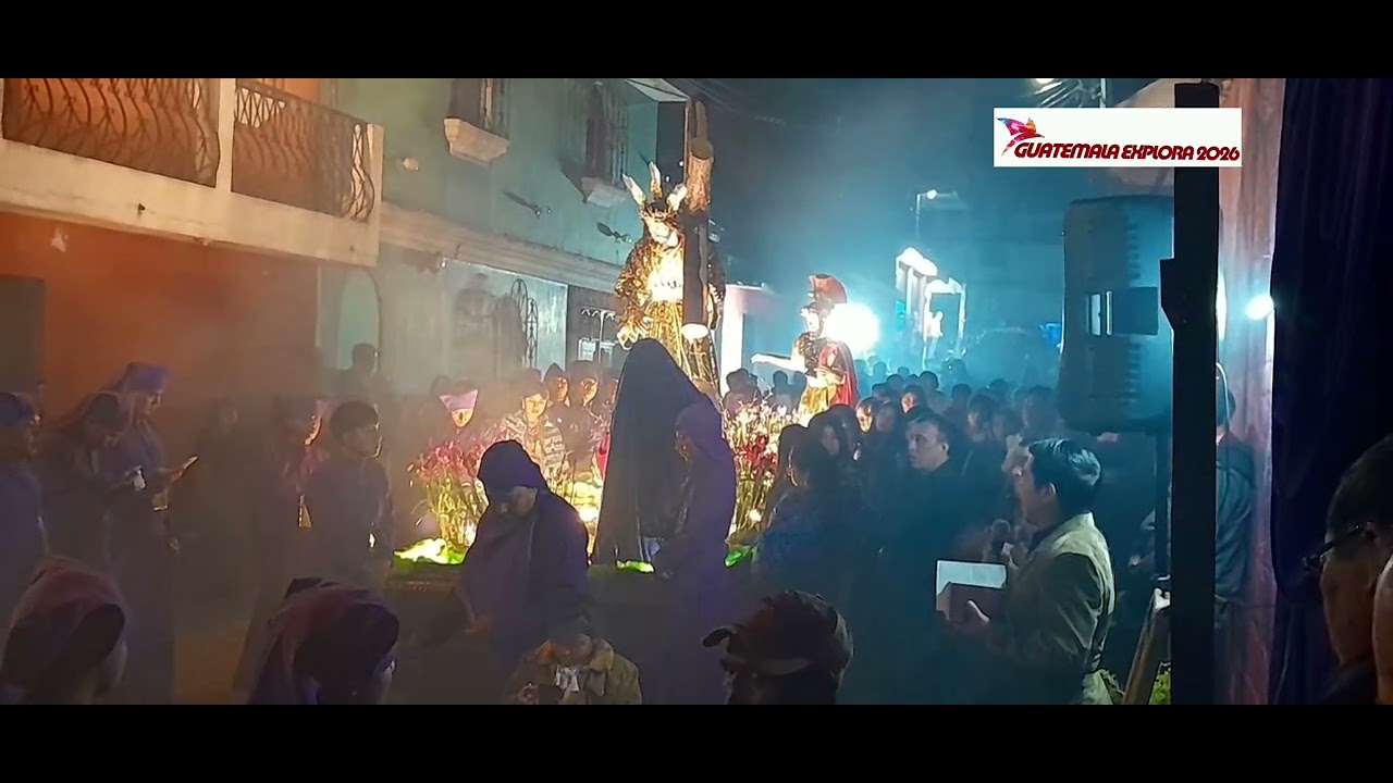  Solemne Procesión de Viacrusis,  Jesús Nazareno de la Paz, en Santa María de Jesús, Sacatepéquez 