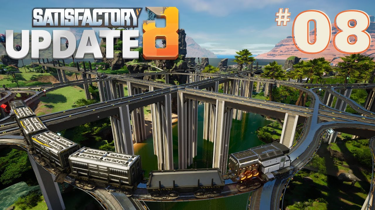 Construction d’un gigantesque réseau de trains et d’une énorme gare | Satisfactory | LP #8