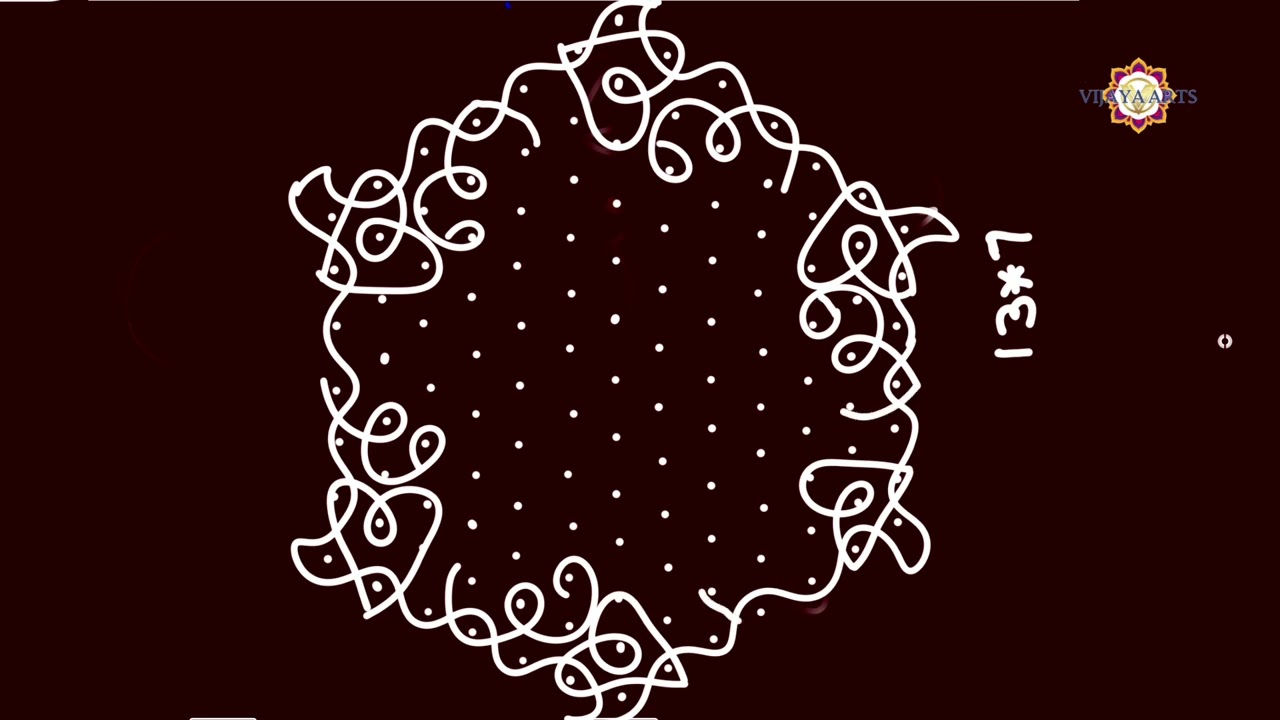 (15×8) dots new rangoli |  simple and easy rangoli daily rangoli |🌸🌺🌻🌹🌷🌼💐🍃🍀🐠🦚🦆🦋🐤🌿🌞🦜🌴🍂🌞🍁🌻🥀🐦🦢🐇 rangoli