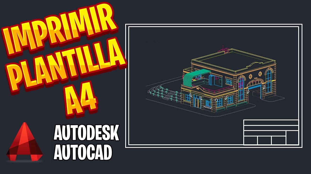 ✅ CÓMO HACER UNA PLANTILLA Y RÓTULO A4 EN AUTOCAD | IMPRIMIR EN A4 💻