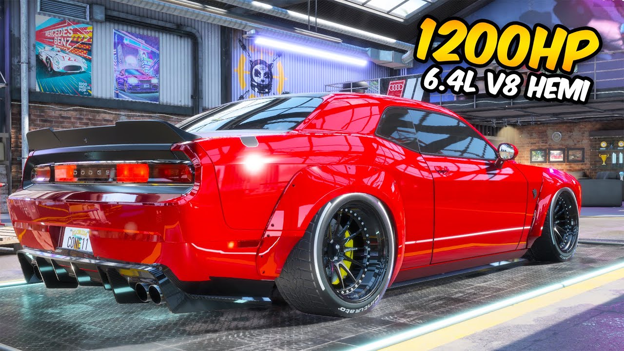 Need for Speed Heat Gameplay - 1200HP+ DODGE CHALLENGER SRT HELLCAT Customization | Max Build 400+