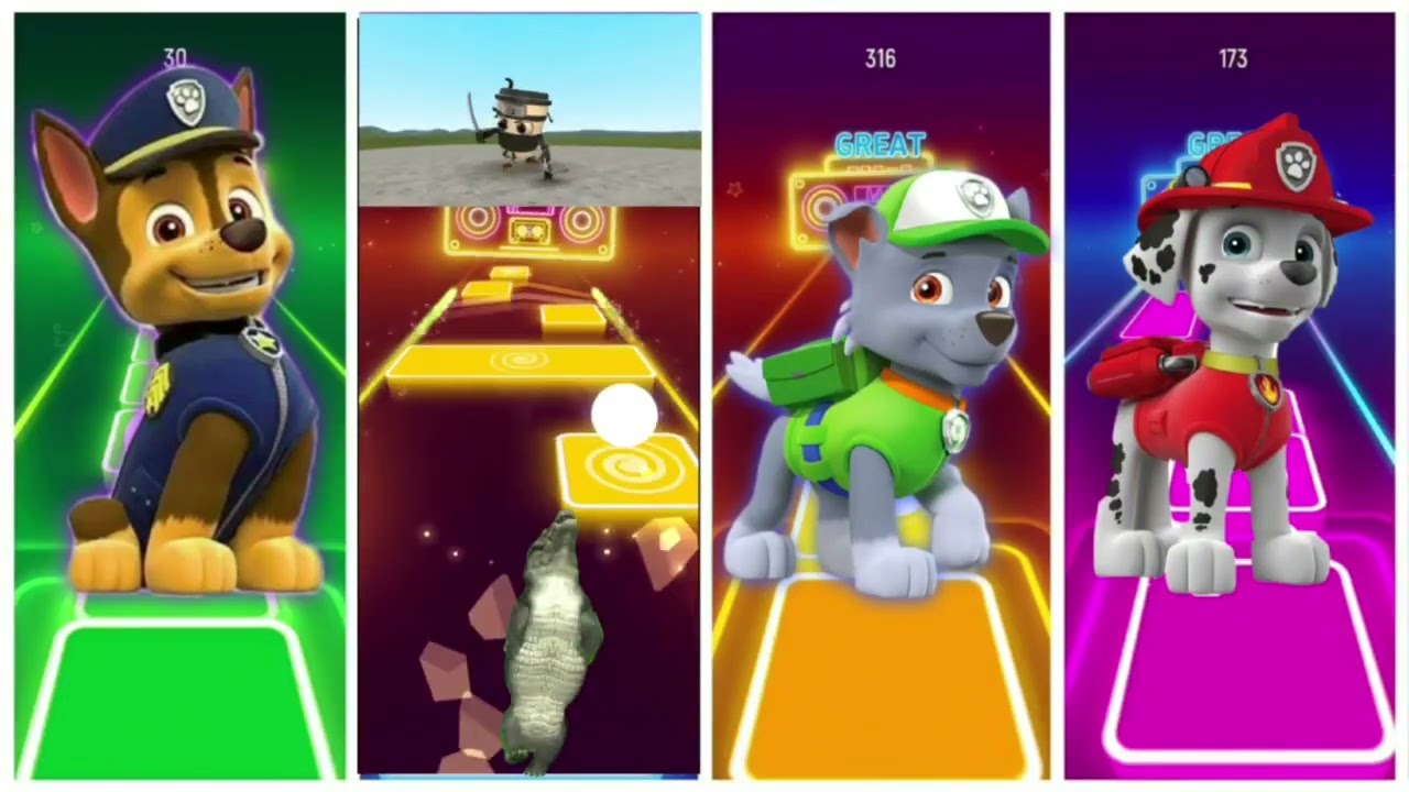 Paw Patrol Tiles Hop – Beat Jump! ⚡