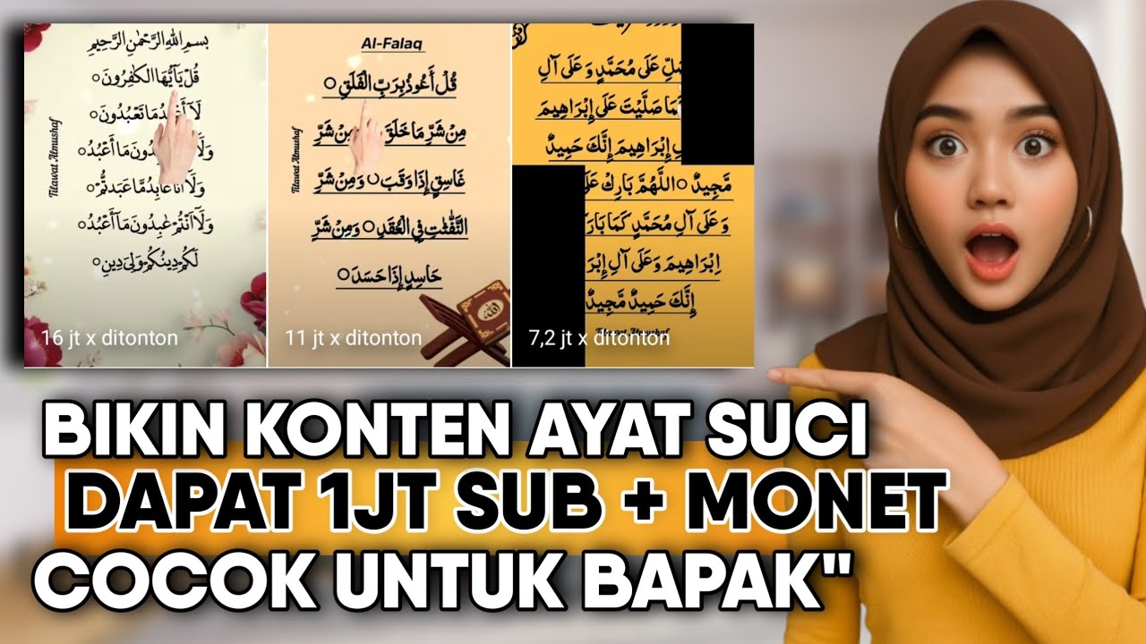 Cuma Modal HP, Bisa Dapet 1 Juta Subscriber dari Konten Ayat Suci! (Full Tutorial Daging) 