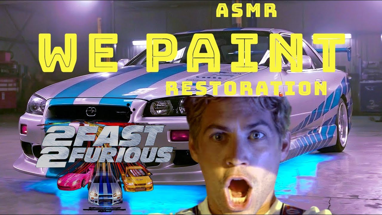 ASMR Paint Job on Paul Walker’s Nissan Skyline R34 | Restoration car #usa