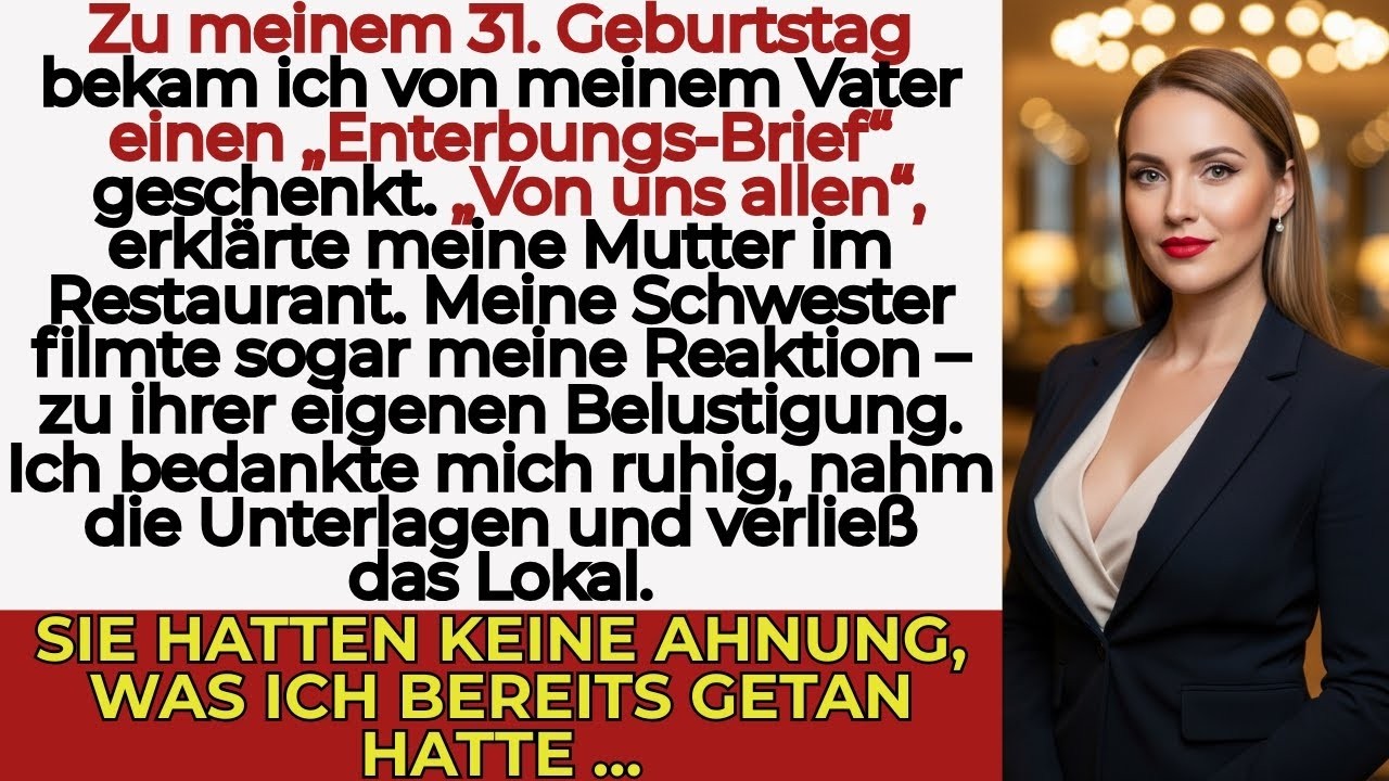 Meine Familie gab mir die Enterbungspapiere zum Geburtstag – dann rief der CEO meinen Namen