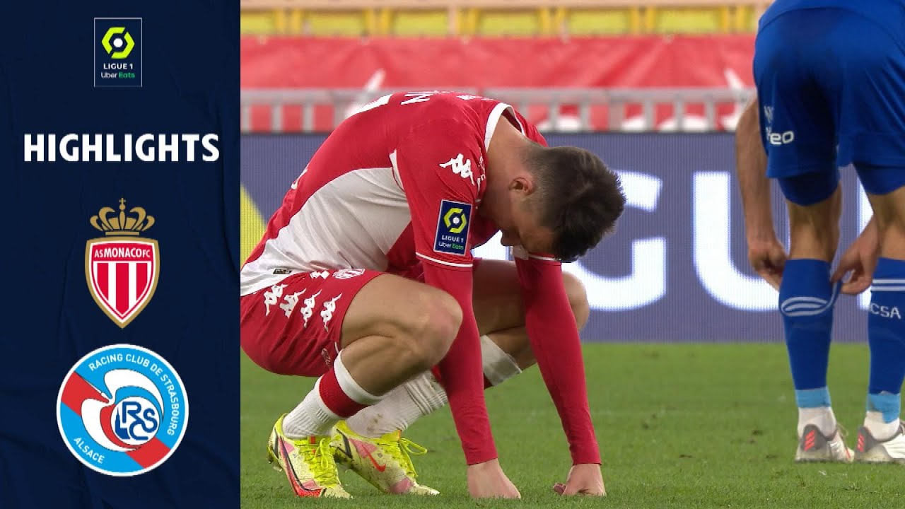 AS MONACO - RC STRASBOURG ALSACE (1 - 1) - Highlights - (ASM - RCSA) / 2021-2022