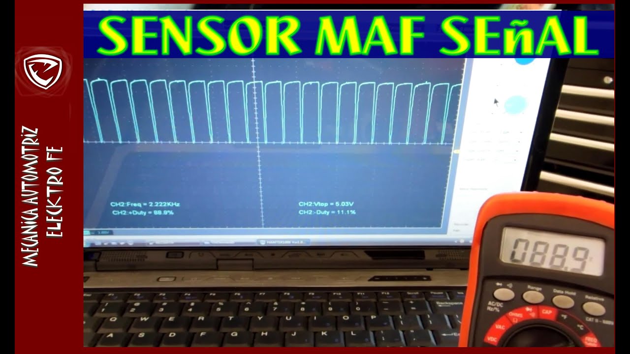 SENSOR MAF analisis de senal con mutimetro y osciloscopio