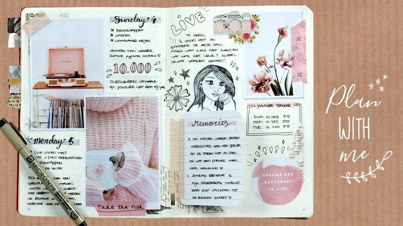 Weekly spread maken - Plan with Me Bullet Journal Nederlands | CreaChick