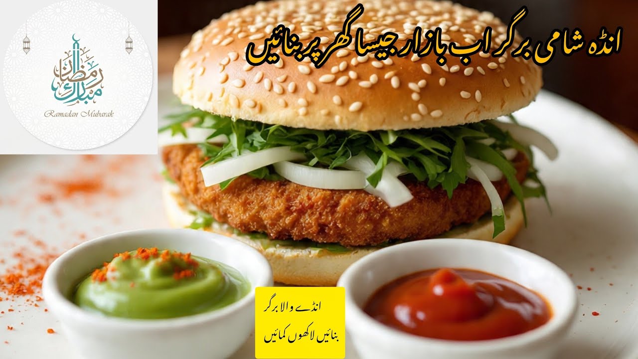 Iftar special Anda shami burger|perfect iftar special snack|street style anda shammi burger recipe|