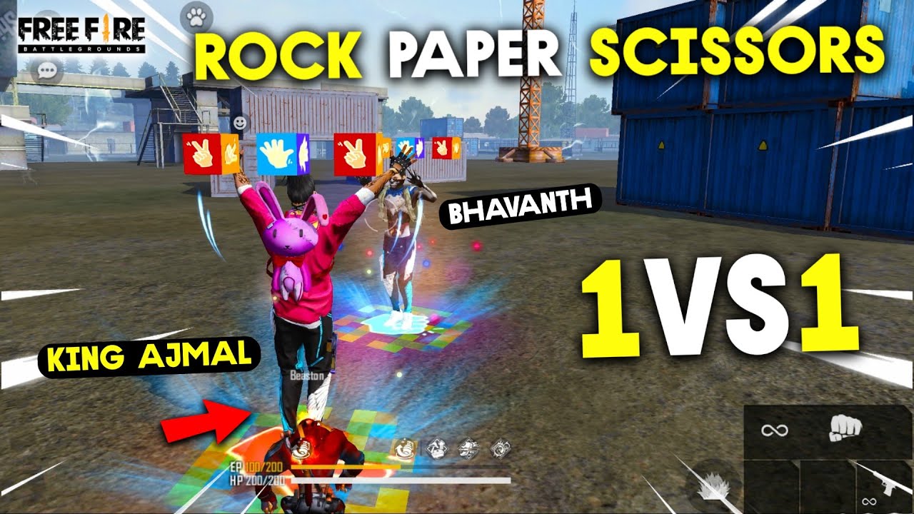 New Emote 1 VS 1 KingAjmal Vs Bhavanth Gamer Rock Paper Scissors Funny Clash Squad Gameplay 😂😂