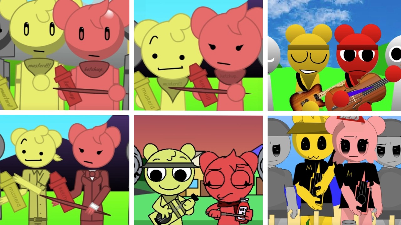 Incredibox - Sprunki but ONLY MUSTARD and KETCHUP in ALL Different Mods