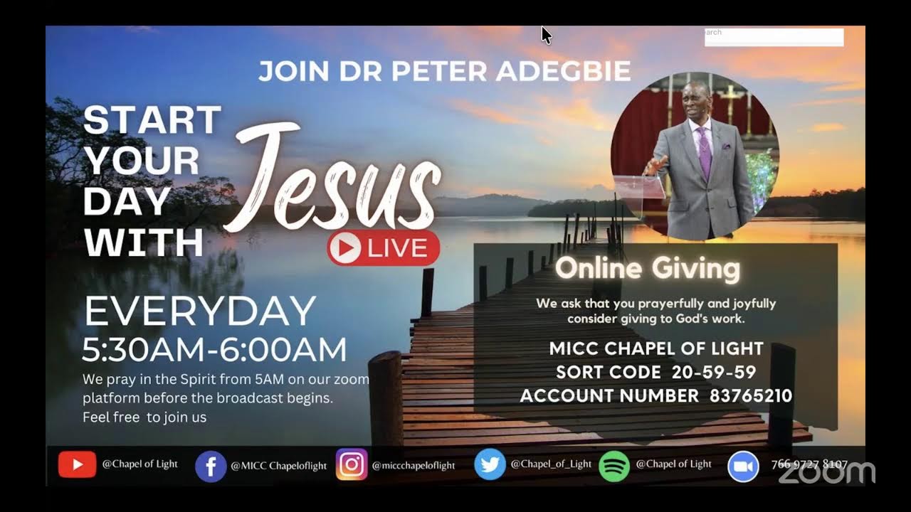 START YOUR DAY WITH JESUS: LENT REFLECTIONS DAY 7 - Dr Peter Adegbie