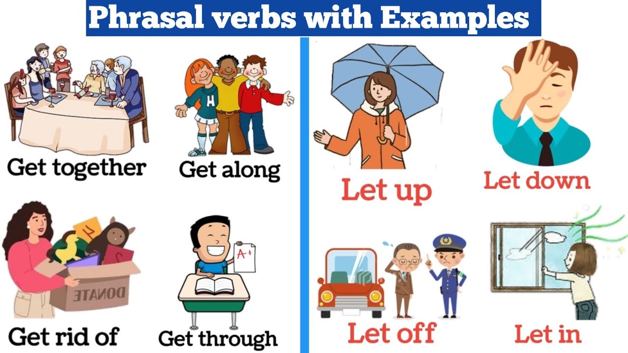 Phrasal verbs with Examples | Get Phrasal verbs | let Phrasal Verbs