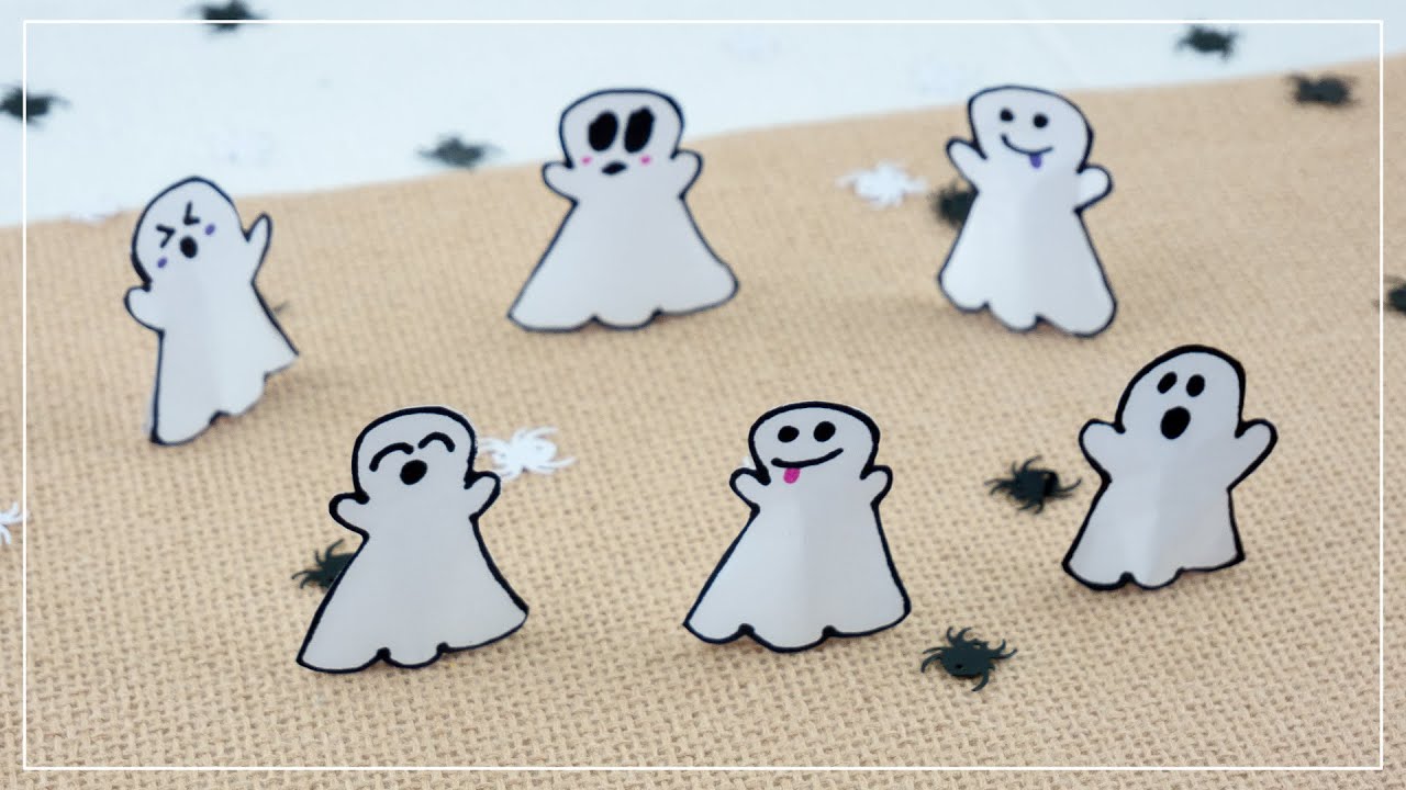 3D Geister aus Papier basteln 👻 | DIY Halloween Deko Idee
