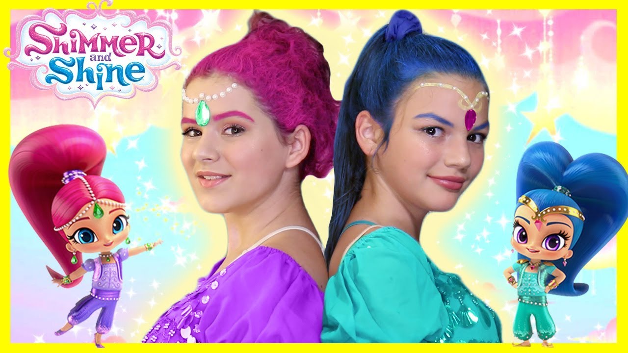 Shimmer and Shine Makeup Tutorial! Costumes, Makeup, & Hair!