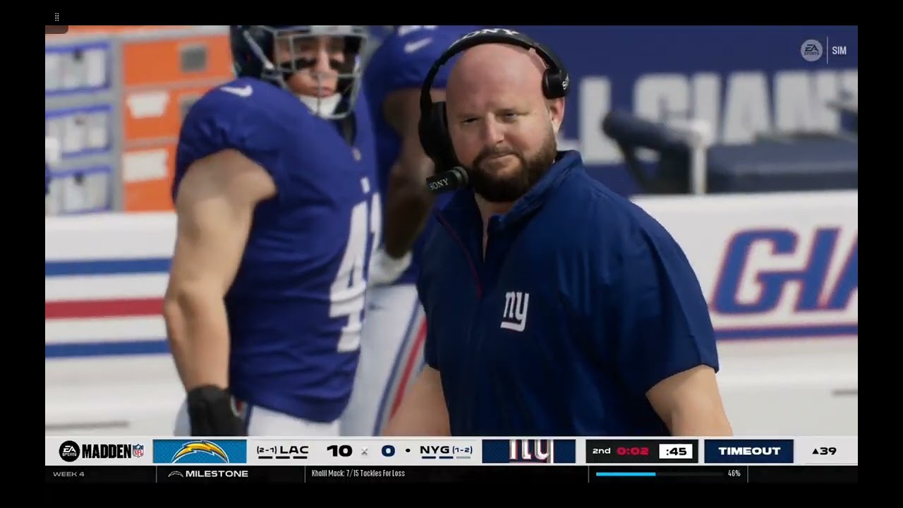 Chargers at Giants 