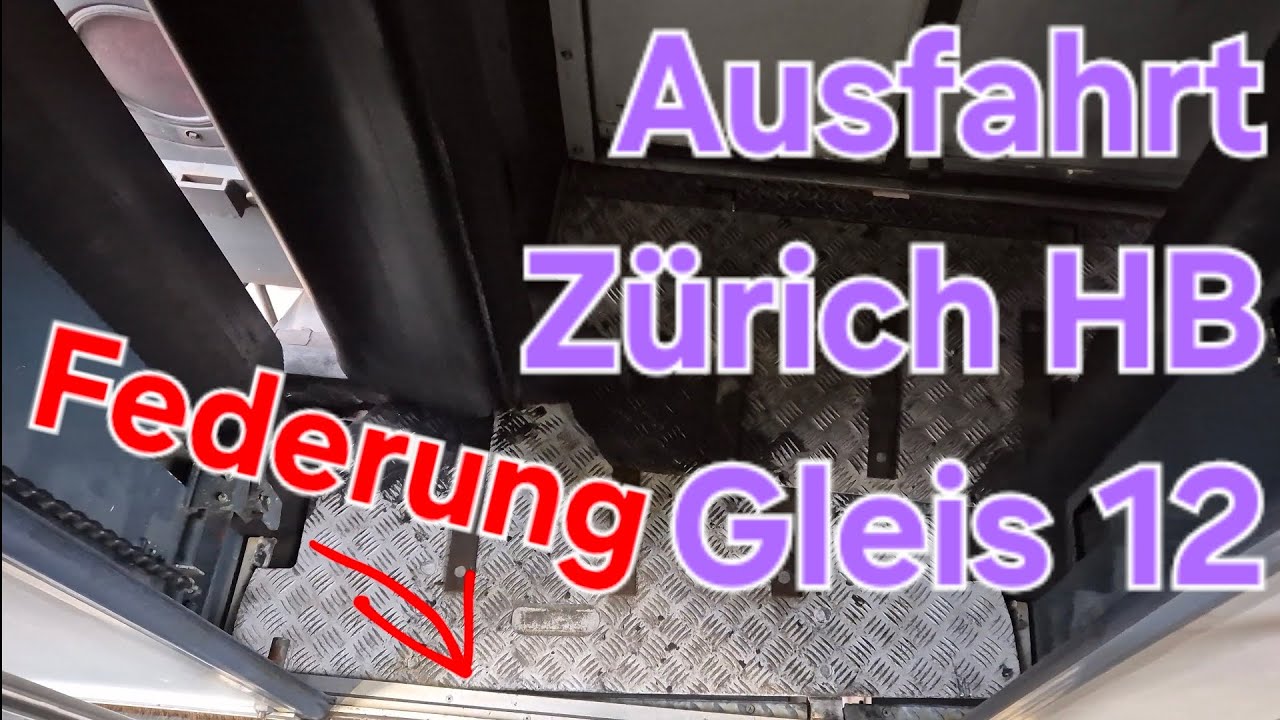 Ausfahrt Zürich HB, Gleis 12: Apm 260 & Bpm 251 + Übergangblech Federung in Action