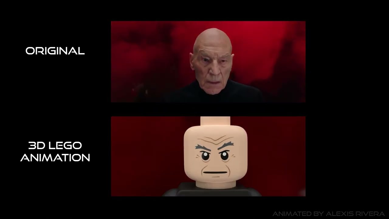 LEGO Wanda finishes off Professor X - Original vs LEGO 3D Animation - Comparison