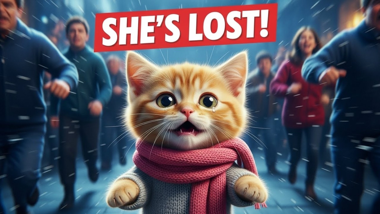 Adorable kitten Lost in the Crowd… But What Happened Next?! #catstory #lostchild #animalrescue