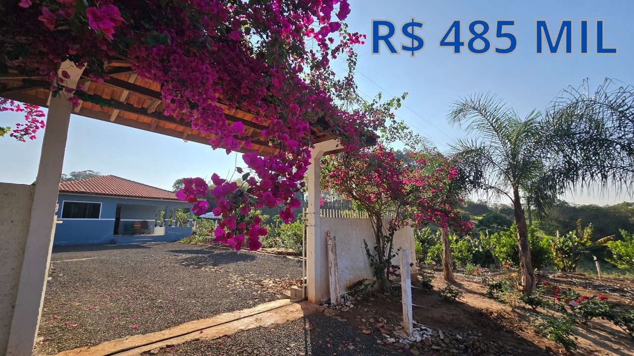 (VENDIDA)CHÁCARA PÉ NO ASFALTO COM CASA BOA MUITA FRUTA NASCENTE E RIACHO R$ 485 MIL-Código:2459