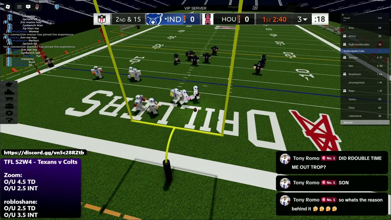 TFL S2W4 - Texans v Colts