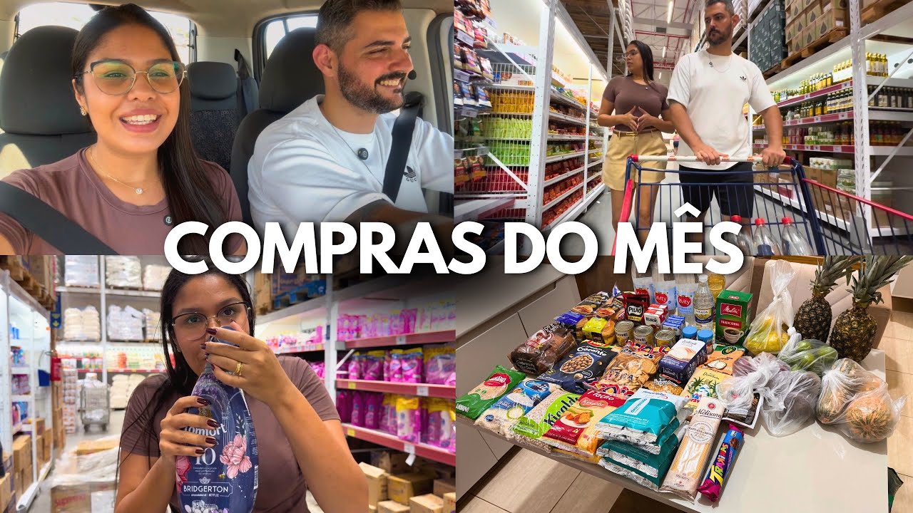 COMPRAS DO M&Ecirc;S NO ASSA&Iacute; ATACADISTA: Vlog no mercado, organizando as compras, mostramos valor de tudo