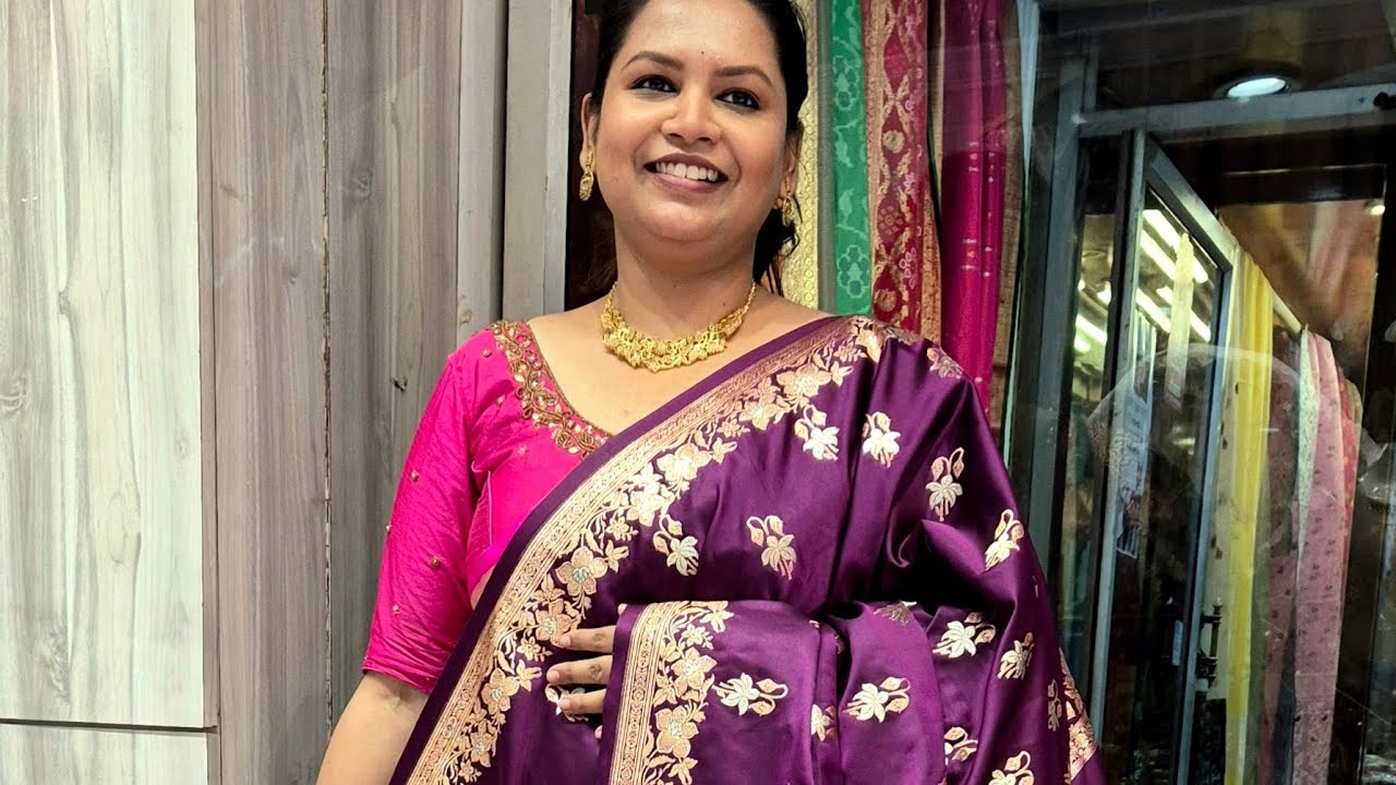 Most fast selling Satin Mashrus|All new designs|Booking 8240556495| #mashrusilksaree #benarasisaree 