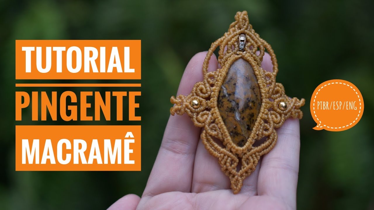 Macramê Tecendo Cor em Nós | TUTORIAL Como fazer PINGENTE em MACRAMÊ | 17/23  #tutorialmacrame