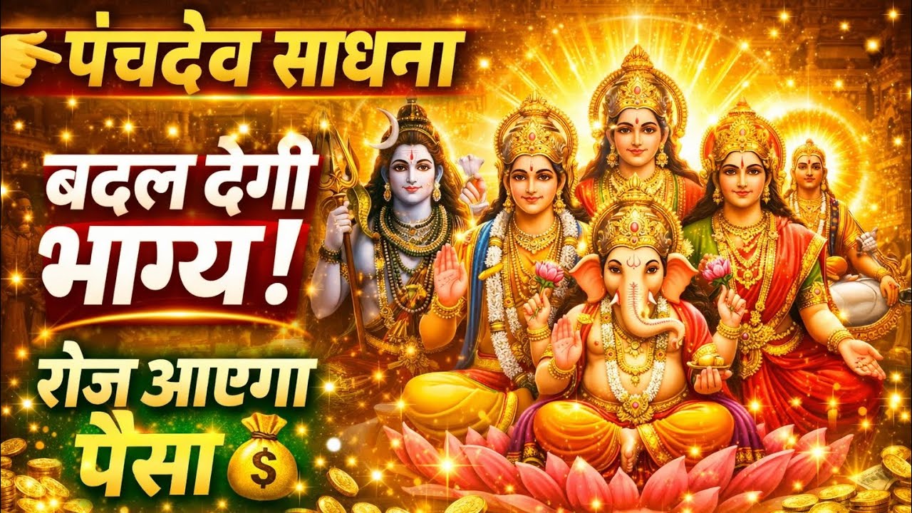 यह पंचदेव साधना बदल देगी आपका भाग्य,हर रोज अंधाधुंध पैसा 💸 आना शुरू हो जाएगा#panchdevmantra #mantra 