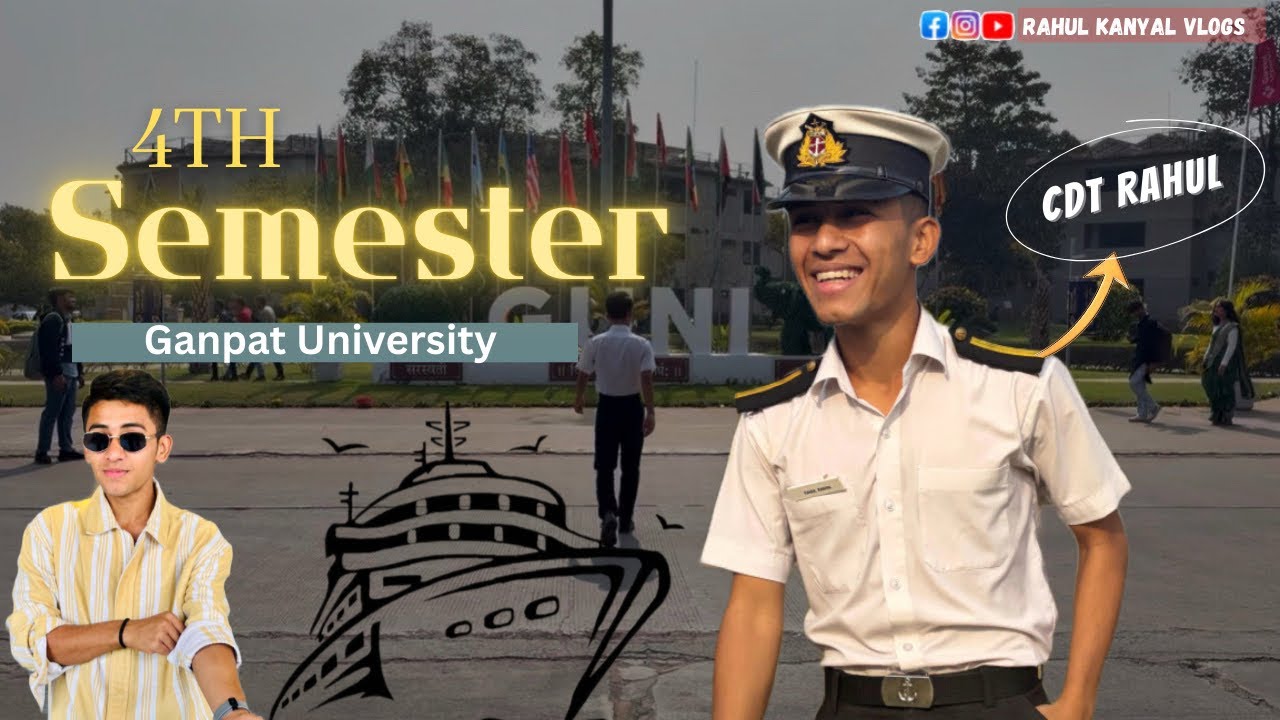 4th SEMESTER 📖 || FMTS || MARINE CADET || GANPAT UNIVERSITY ⚓️🛳️ || Cadet Routine & College Vibes ⚓ 