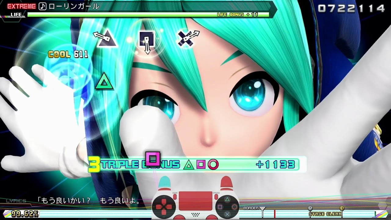 【初音ミク】「Rolling Girl」 ローリンガール Extreme Perfect 【 Project Diva Future Tone PS4 】
