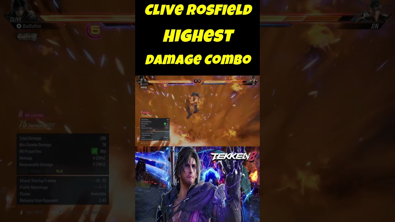 Tekken 8 Clive Highest Damage Combo 