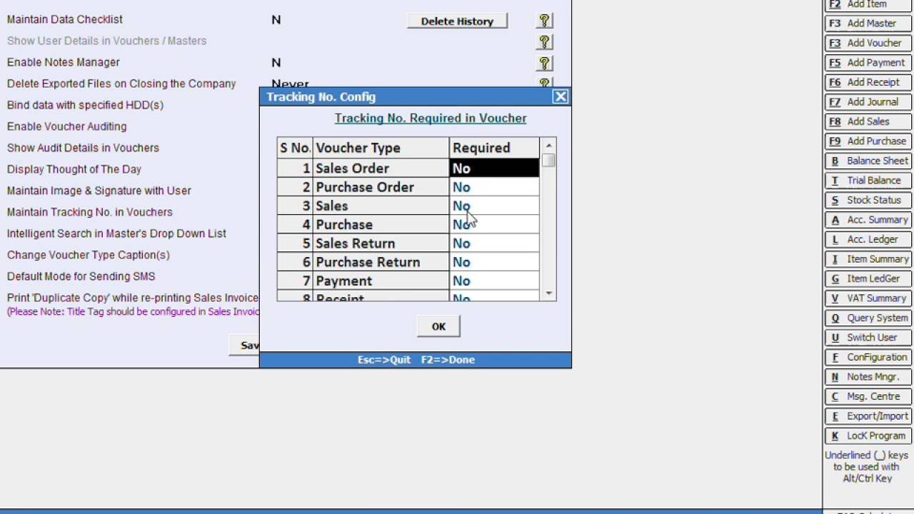 Maintain Tracking Number in BUSY (Hindi)
