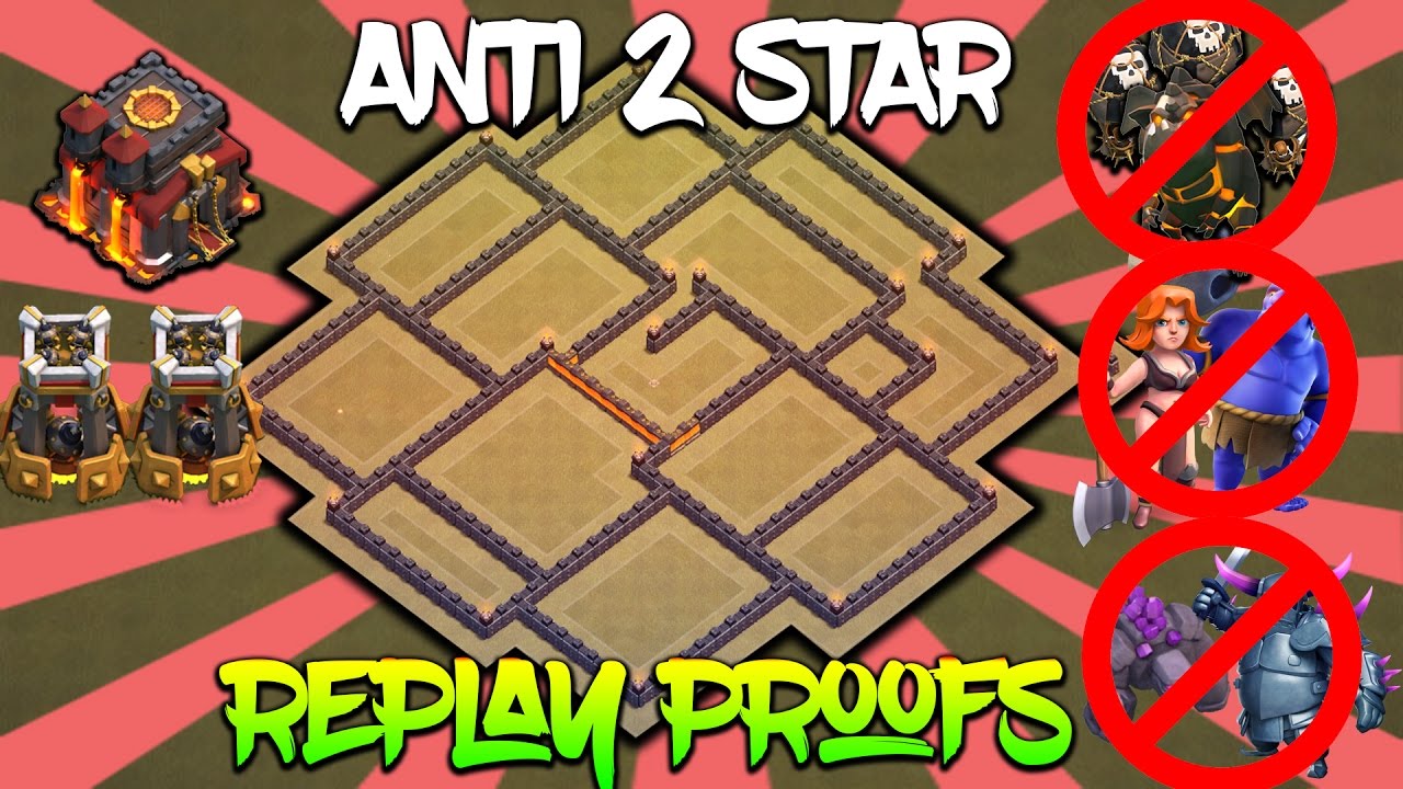 TH10 ANTI 2 STAR WAR BASE with REPLAY PROOFS | ANTI LAVALOON/GOLEM/VALK/P.E.K.K.A | Clash of Clans