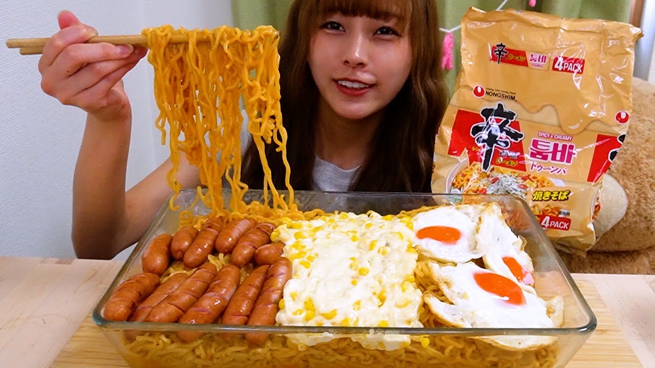流行りの辛ラーメン トゥーンバ【大食い】