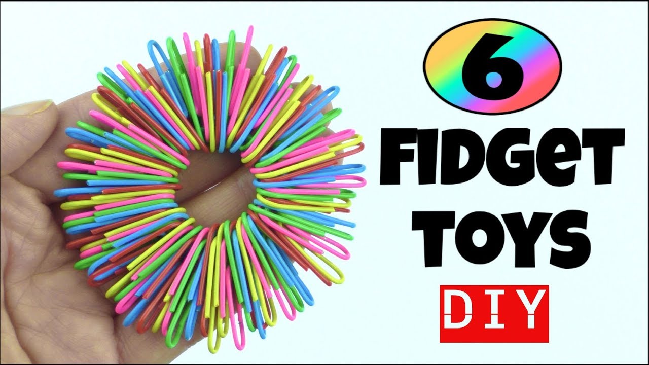 6 EASY DIY FIDGET TOYS - HOW TO MAKE TOYS - PAPER CLIP, PIPE CLEANER, STRESS RELIEVER DIYS