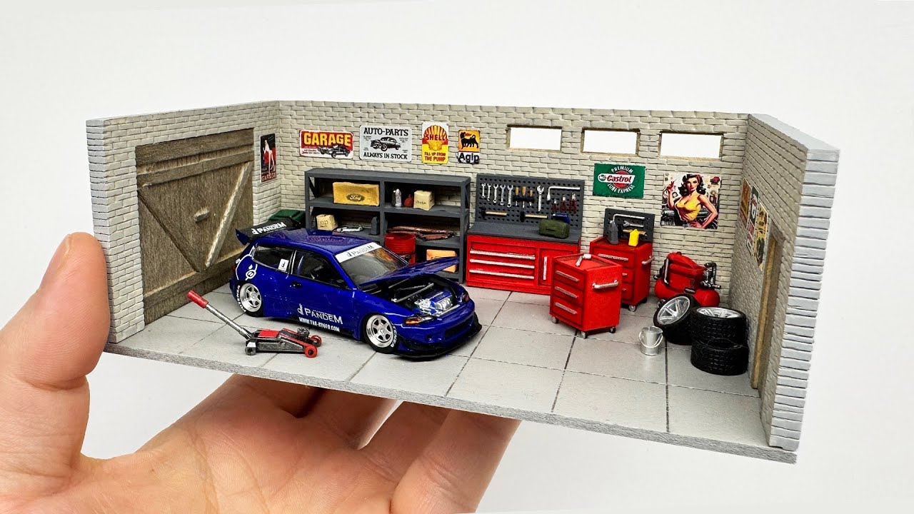 Делаем реалистичную диораму гаража в масштабе 1:64
