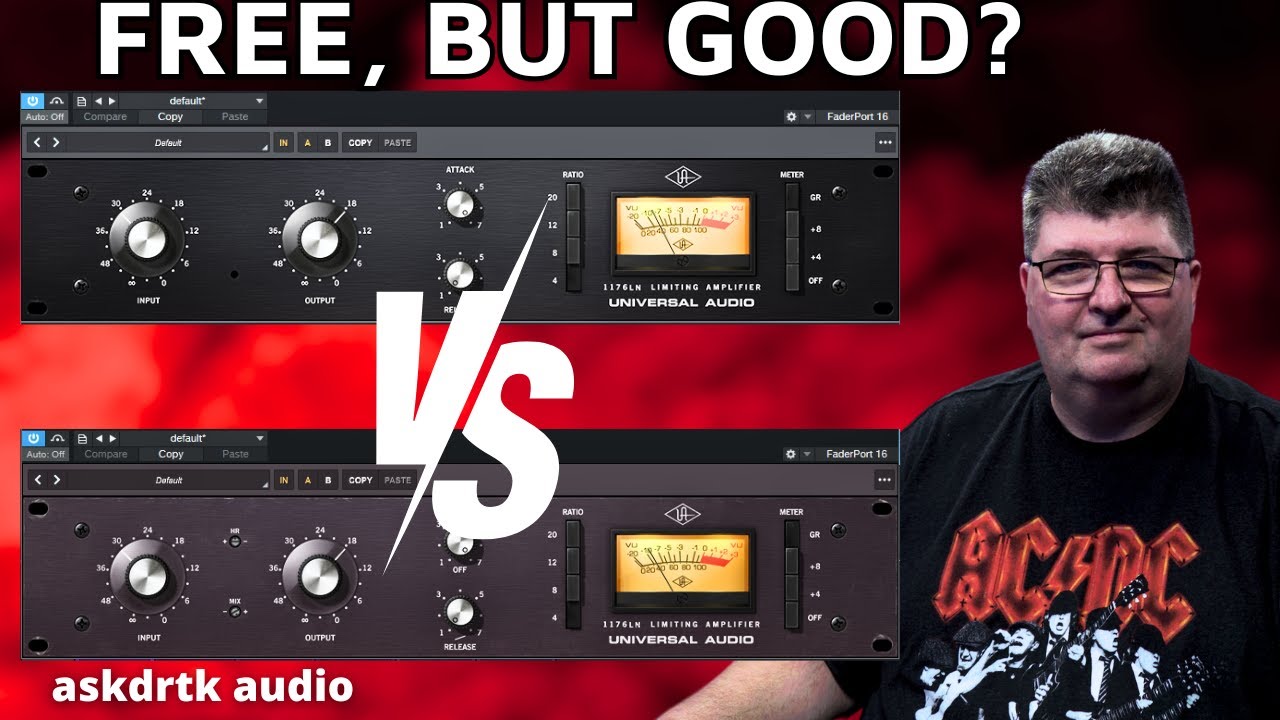 UAD New FREE 1176 Classic FET Compressor vs 1176LN Rev E Plugin - Is Free as Good as Paid?