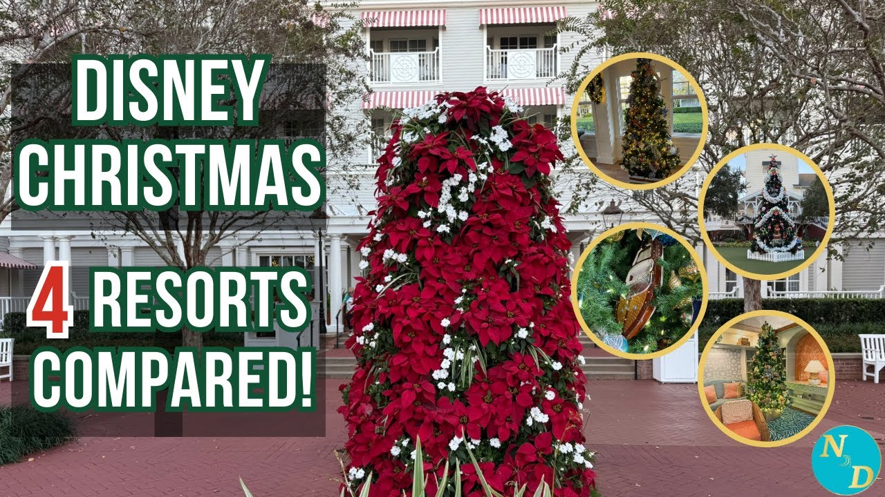 В каком из курортов Disney в районе EPCOT самые лучшие рождественские украшения? | Сравнение праз...