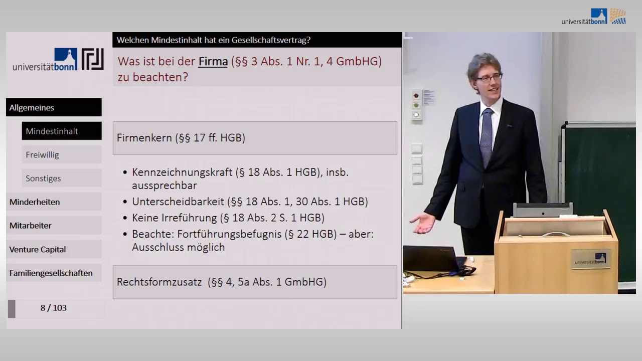GmbH 02 - Gesellschaftsvertrag / Satzungsgestaltung