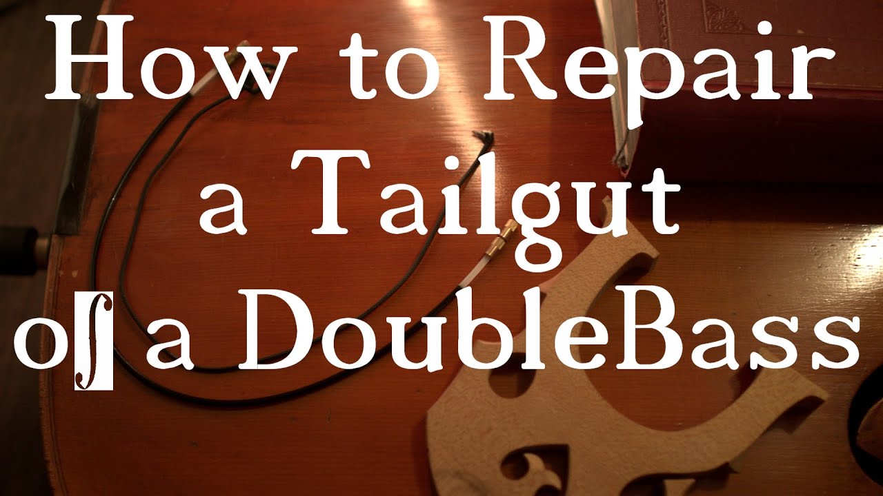 How to change a broken Tailgut of a Doublebass and bring it in Tune.