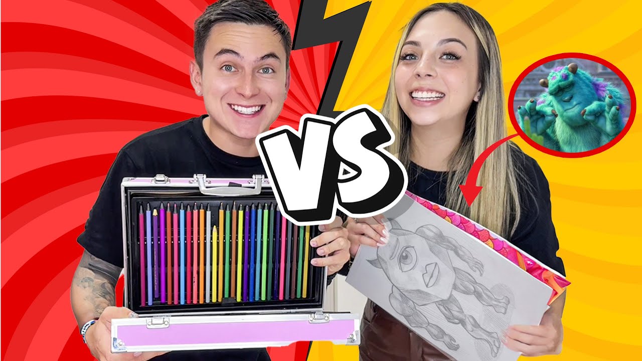Quién DIBUJA mejor? Reto con mi novia 🎨