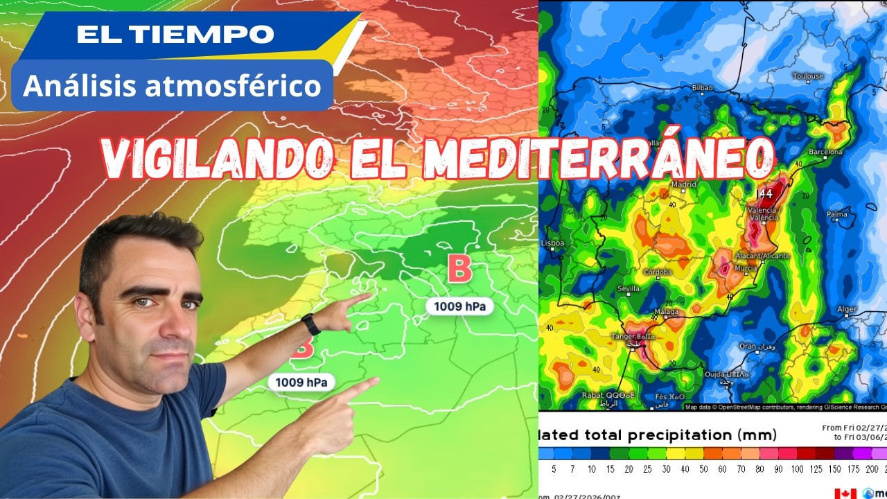 Comenzamos a vigilar estas zonas de ESPAÑA por las fuertes LLUVIAS ⚡​☔ y así está el VÓRTICE POLAR