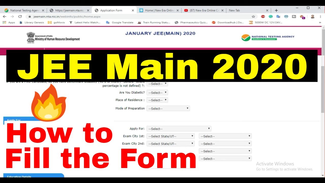 How  to Fill JEE Main 2020 Application Form, Upload Scanned Images & Pay the Exam Fee | In Detail!